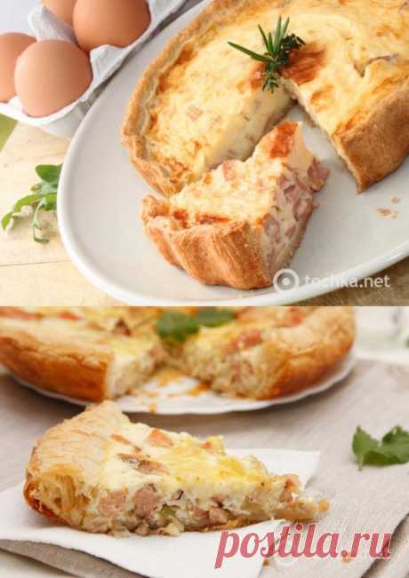 Киш с ветчиной и сыром
