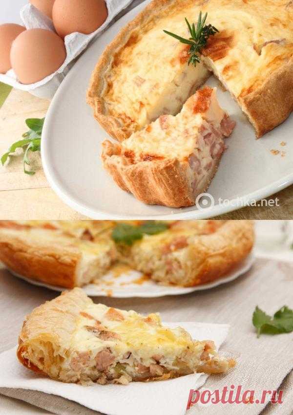 Киш с ветчиной и сыром