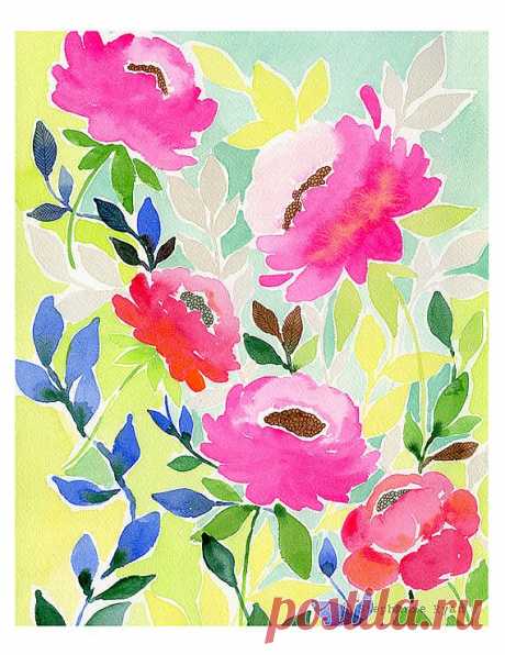 Восхождение Розы Печать на stephanieryanart на Etsy