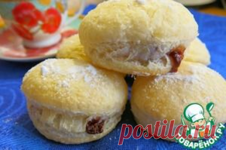 Пышечки &quot;Лень лепить&quot; с бананом и шоколадом - кулинарный рецепт