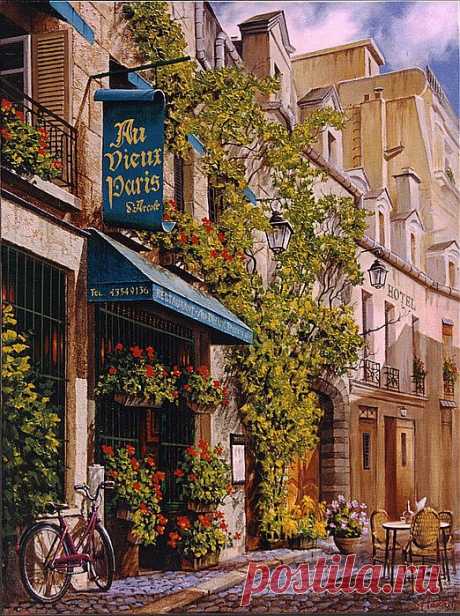 Осень на Монмартре. Париж. ©Парижские кафе/ Аркадий Острицкий - ARTinvestment.RU Forum