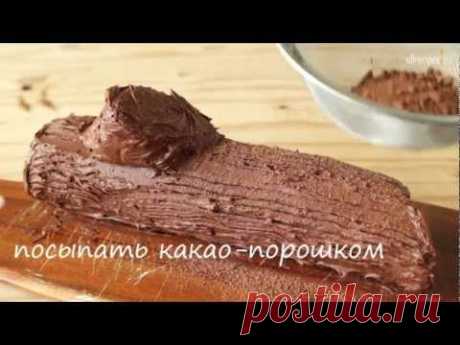 ▶ Торт Шоколадное полено: видео-рецепт - YouTube