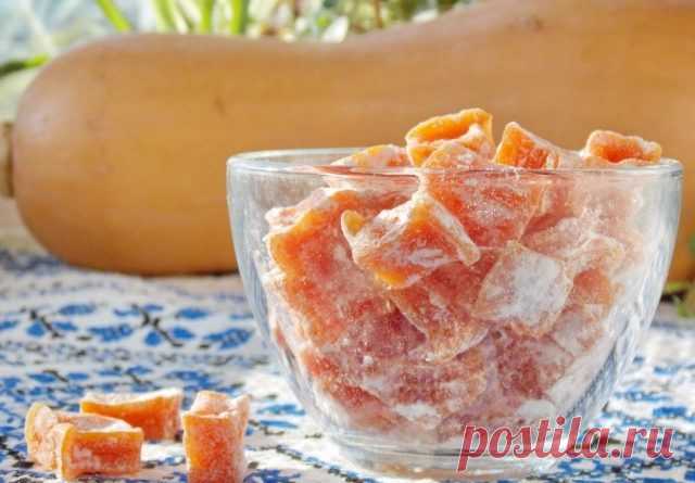 Цукаты из тыквы: невероятно вкусное и полезное угощение для всей семьи! - Советы и Рецепты Кусочки янтаря, сохранившие на зиму солнце, свет и аромат Лета, – вот что такое цукаты из тыквы! Даже если Ваши домашние не любят блюда из тыквы – то эти сладкие оранжевые конфетки будут разлетаться быстро и весело, будто рыжие листочки с осеннего дерева! По вкусу цукаты из тыквы похожи на мармеладки или восточную сладость рахат-лукум …