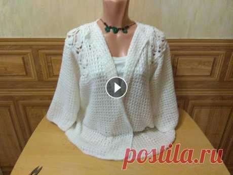 Простой летний кардиган крючком Зима подходит к концу. Пора подумать о нарядах для весны и лета. Сегодня мы вяжем очень простой летний кардиган крючком из пряжи DIANA YarnArt: акрил. 