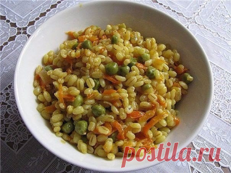 Перловка с овощами