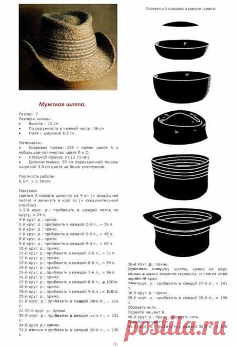 Шляпа с полями крючком: как вязать, схемы и описание, разные модели - Ladiesvenue.ru