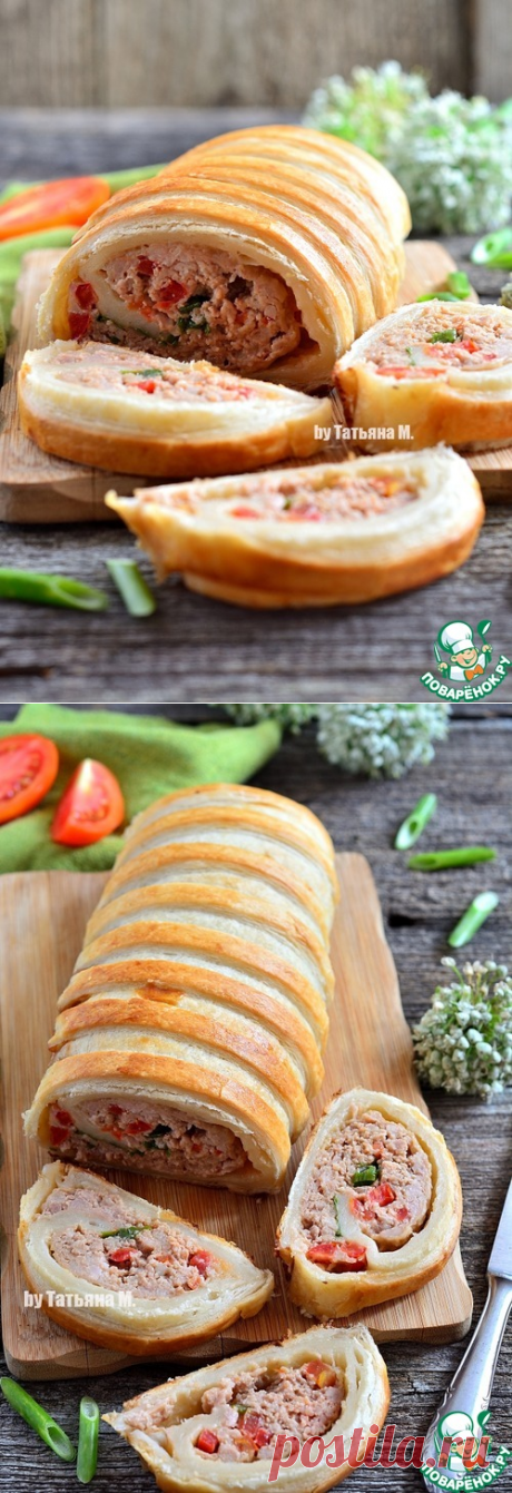 Закусочный рулет с мясом - кулинарный рецепт