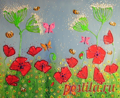 Xanthea - Art II - Vibrant Poppies