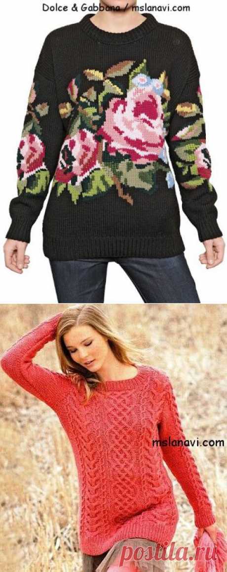 Вязаный свитер от Dolce &amp; Gabbana | Вяжем с Lana Vi