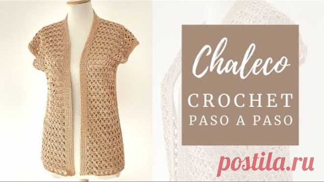 Cómo tejer chaleco a crochet fácil | Tutorial paso a paso