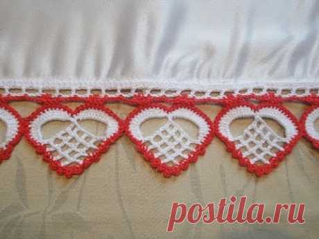 Смотреть онлайн бесплатно Кайма \"СЕРДЦЕ\" Вязание крючком Bordure \"Heart\" Crochet видео (видеоролик, видеоклип) без регистрации и без смс на сайте Видашки.Ру / Vidashki.Ru