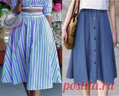 Saia evasê com elástico e botões decorativos Esquema de modelagem de saia com elástico evasê com botões decorativos do tamanho PP (34) ao plus size G7 (72/74).