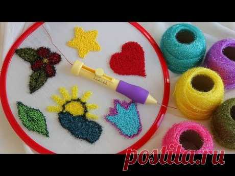 PUNCH NAKIŞI NASIL YAPILIR? - PÜF NOKTALARI NEDİR? - How To Make Punch Needle - DIY Embroidery