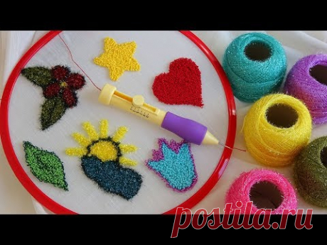 PUNCH NAKIŞI NASIL YAPILIR? - PÜF NOKTALARI NEDİR? - How To Make Punch Needle - DIY Embroidery