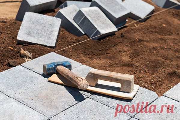 Укладка тротуарной плитки на даче своими руками