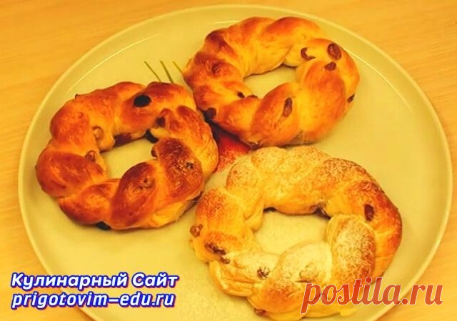 Творожные колечки с изюмом. Видео рецепт – Простые Кулинарные Рецепты