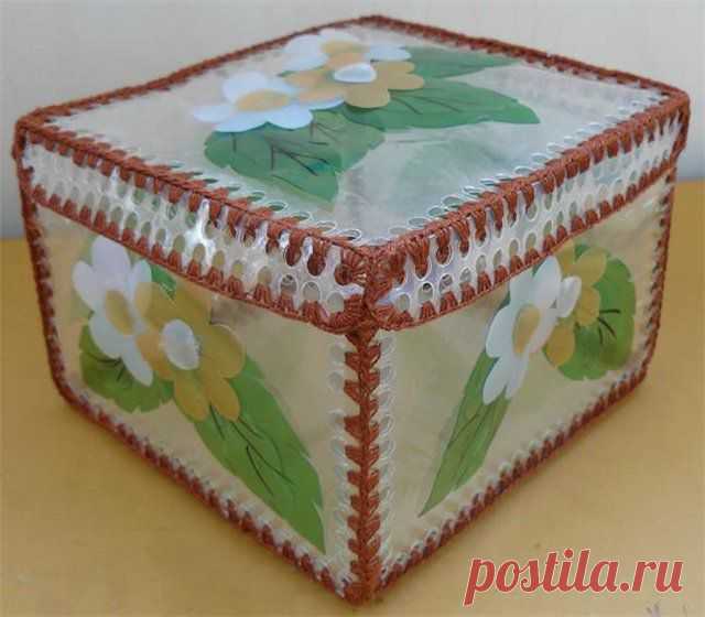 Мастер-класс изготовления шкатулки из пластиковых бутылок.
