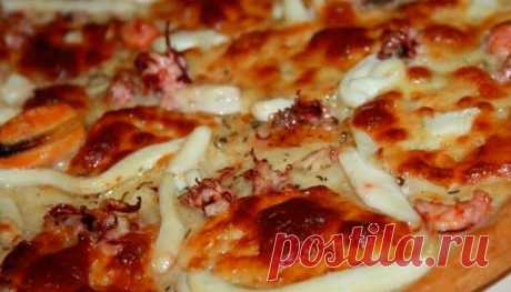Пицца с морепродуктами на дрожжевом тесте | Fresh-Recipes