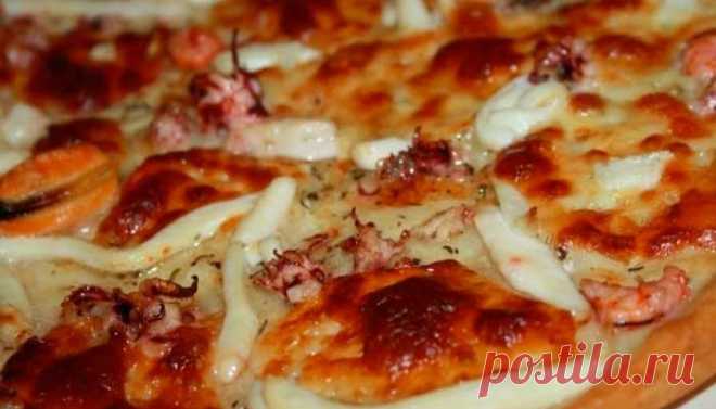 Пицца с морепродуктами на дрожжевом тесте | Fresh-Recipes