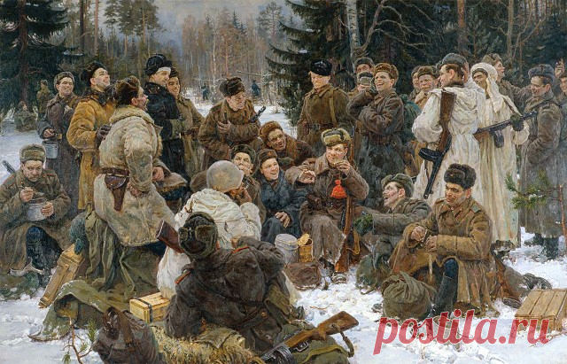Отдых после боя. Художник Непринцев Ю.М.