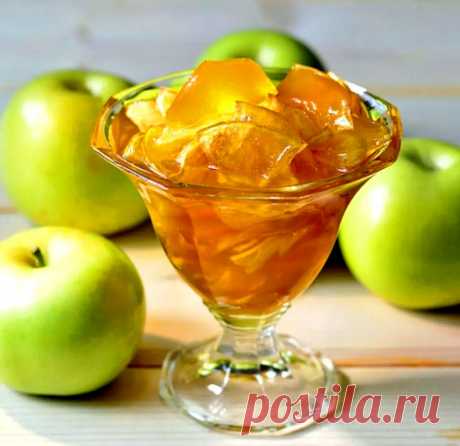 Прозрачное янтарное варенье из яблок дольками