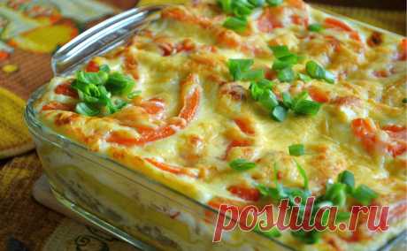 Быстрая лазанья из мясного фарша и  овощей