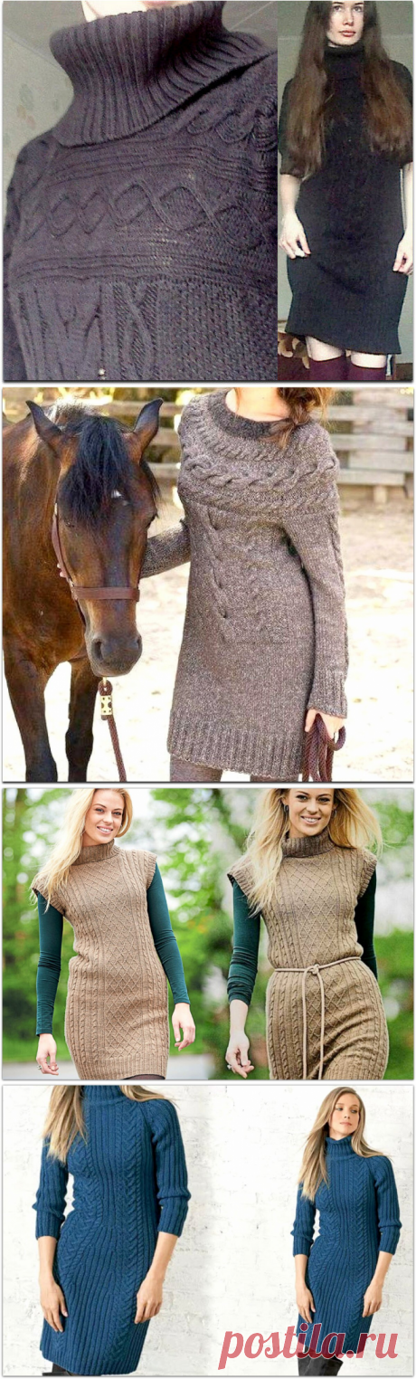 Уютные и красивые платья спицами на осень и зиму | Paradosik_Handmade | Яндекс Дзен