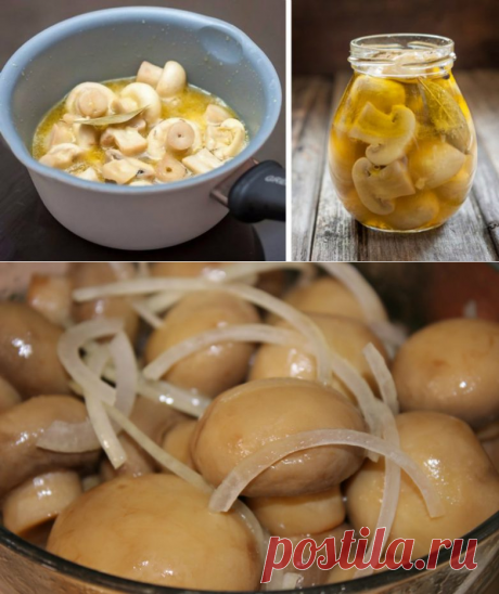 Быстрые маринованные шампиньоны