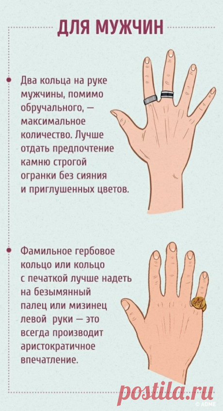Кольцо. Правила ношения колец для мужчин.