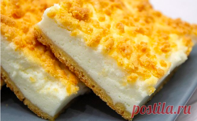 Чудесный ИТАЛЬЯНСКИЙ СЛИВОЧНЫЙ ПИРОГ, с нежной, как облако, начинкой