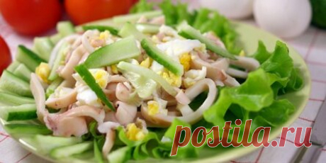 15 простых и очень вкусных салатов с кальмарами