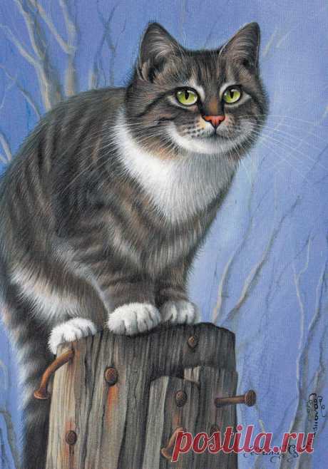 КОТ НУЖЕН, ЧТОБ ЕГО ЛЮБИТЬ! Художник Ирина Гармашова (Irina Garmashova)