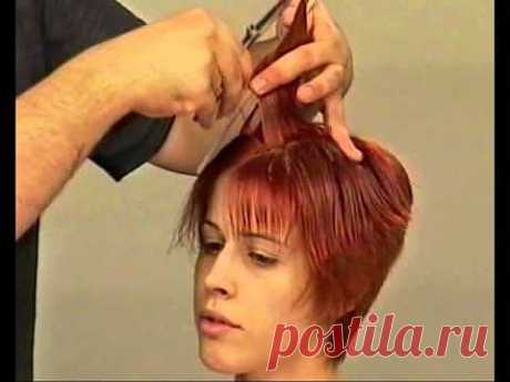 ▶ Классическая короткая женская стрижка.Women's short haircut - YouTube
