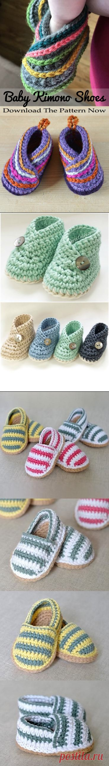 Crochet Kimono Baby Shoes Video Tutorial
