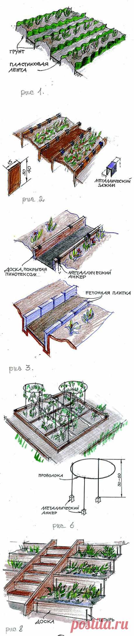 Украшаем огород необычными грядками | 6 соток