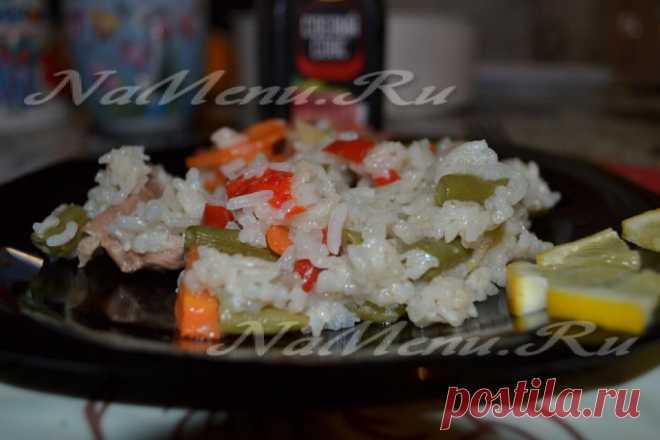 Мясное рагу с рисом и овощами в мультиварке