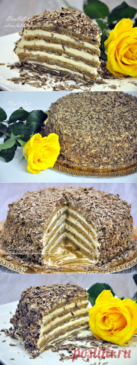 Sweet and not Sweet: Шоколадно-сливочный торт с карамельным кремом