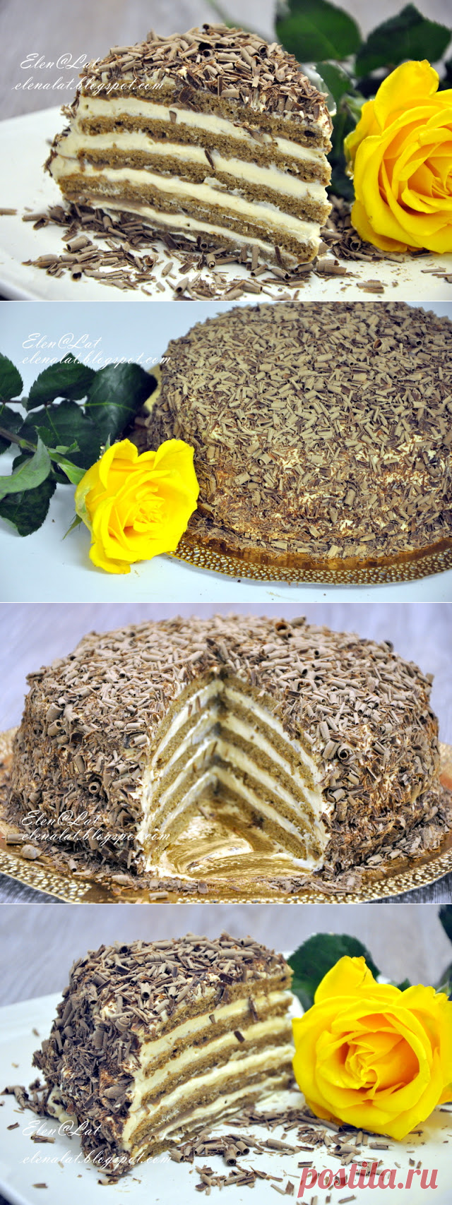 Sweet and not Sweet: Шоколадно-сливочный торт с карамельным кремом