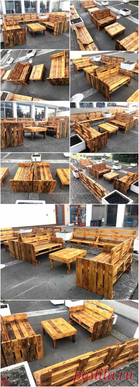 Wooden Pallet Made Patio Cafe Furniture | Wood Pallet Furniture