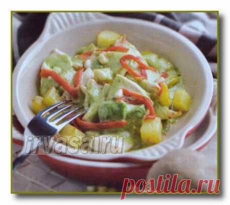 Сочная куриная грудка в духовке под соусом из авокадо - Рецепты испанской кухни