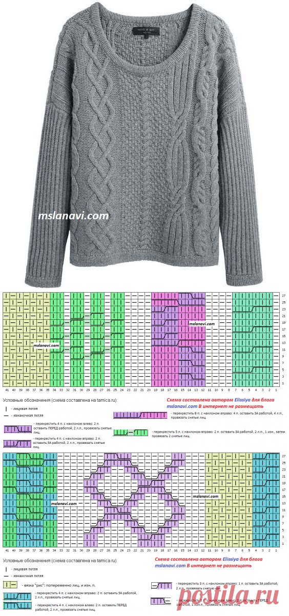 Вяжем с лана ви женские джемпера и пуловеры схемы
