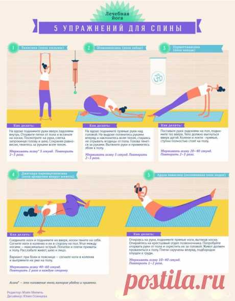Простые упражнения для спины из йоги — Всегда в форме!