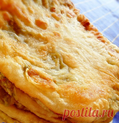 Ароматные лепёшки с начинкой: творог,яйца,зелень