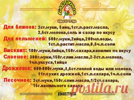 Полезная подсказка для тех, кто любит выпечку...