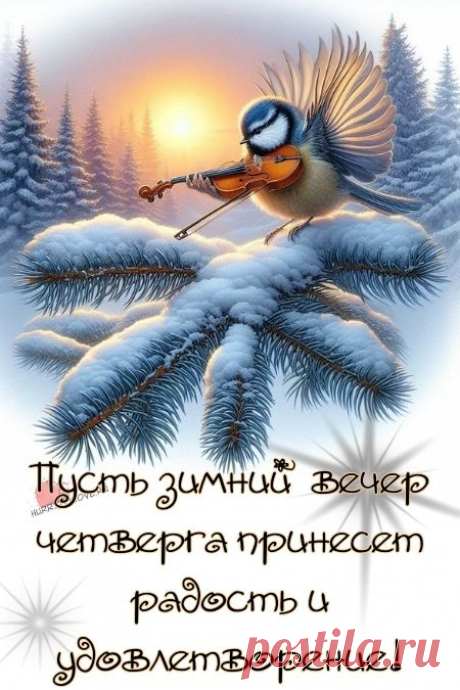 Картинки - добрый зимний вечер четверга: красивые открытки с надписями