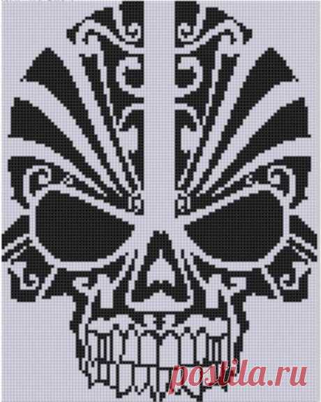 Skull Cross Stitch Pattern by Motherbeedesigns - Craftsy