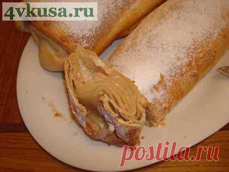 Штрудель с яблоками и творогом | 4vkusa.ru