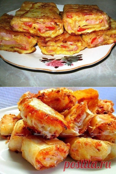 Закуска из лаваша с ветчиной, сыром и корейской морковью. Острые закусочки!