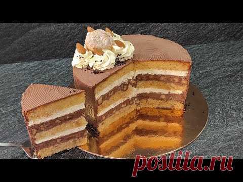 нереально вкусный торт Amaretto! Шоколадно-миндальный торт! Без желатина! Ручным миксером!