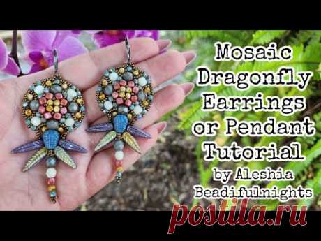 Mosaic Dragonfly Earrings or Pendant Tutorial